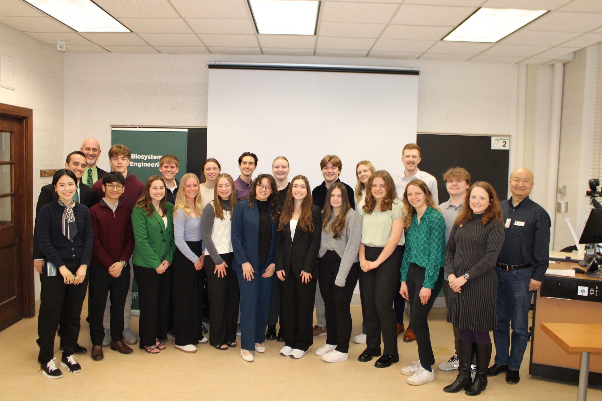 Students inducted to Alpha Epsilon Honor Society